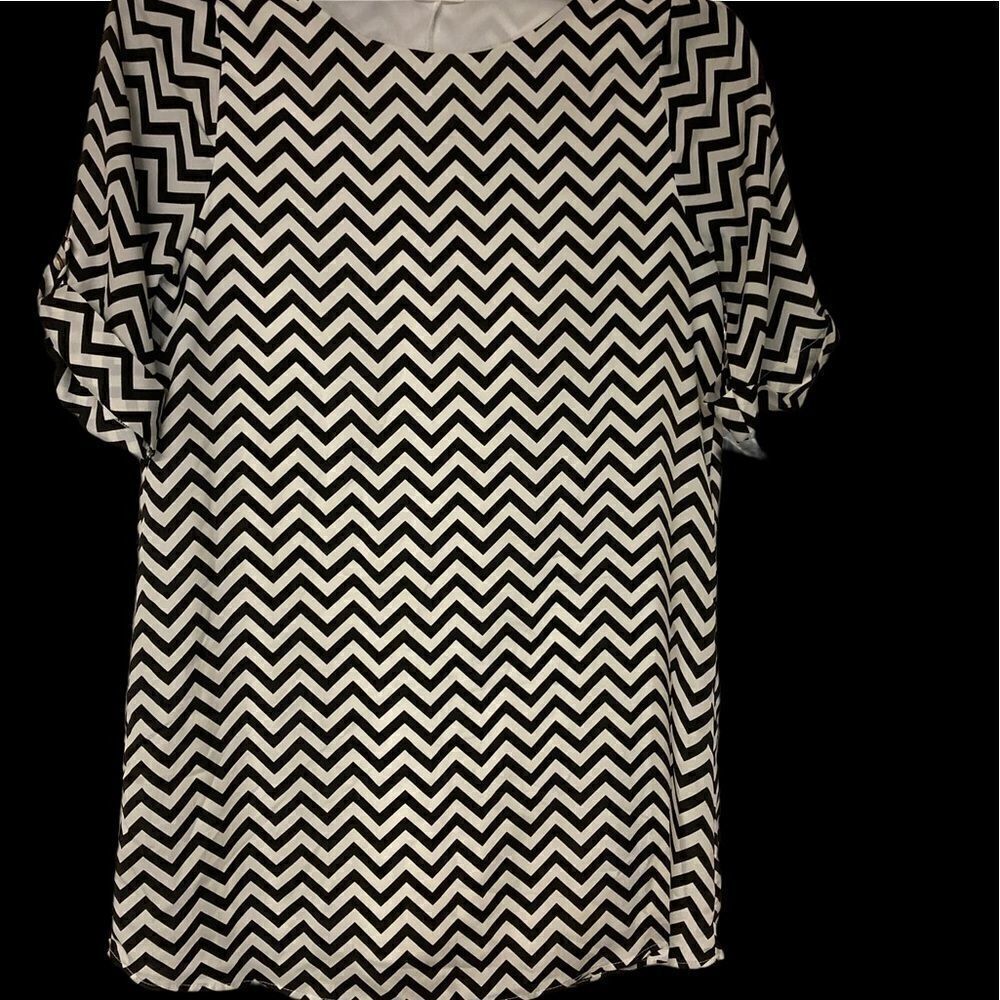 ‎EVERLY, dress/Tunic,blk&white,M